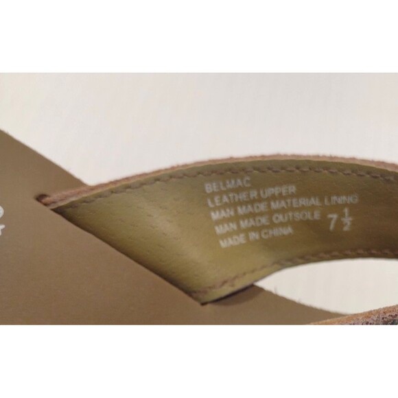 Yellow Box 7.5 Flip Flops Wedge Rhinestone Leather Upper Beach Wedding Resort - Picture 4 of 8